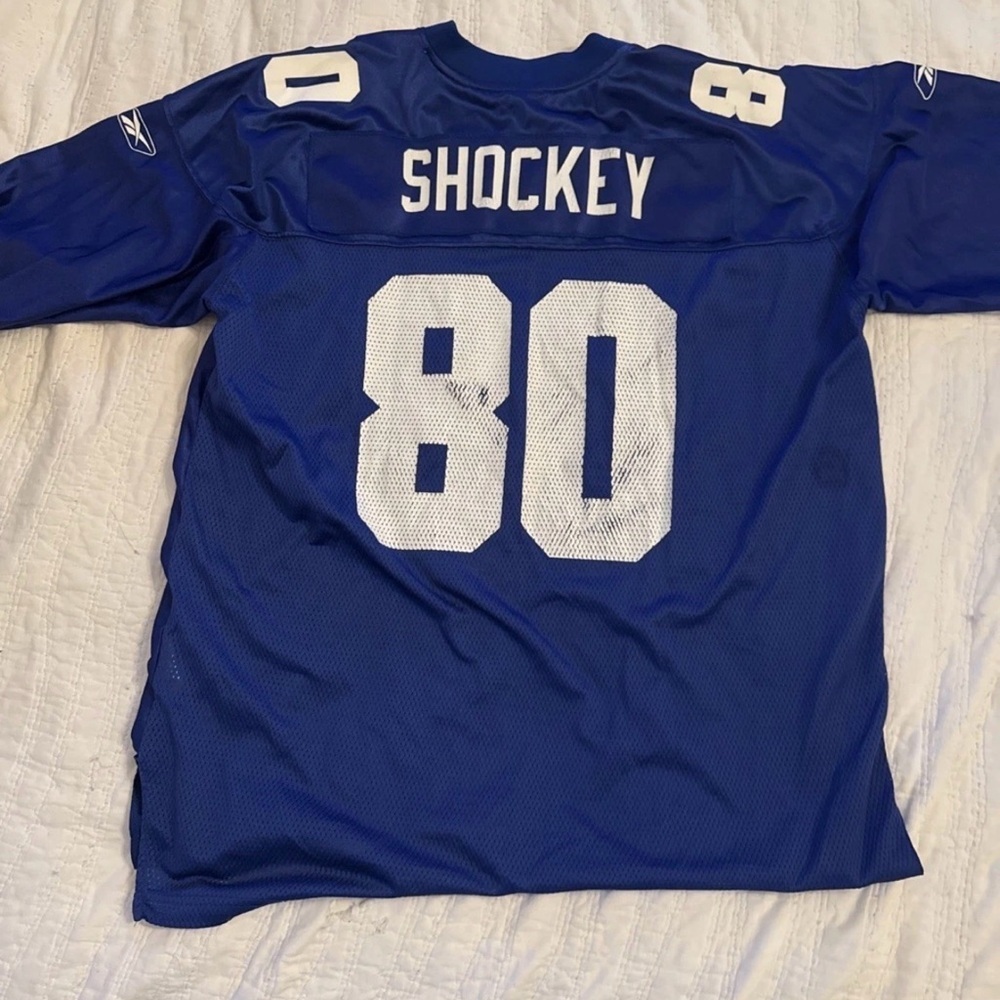 New York Giants Jeremy Shockey #80 NFL Reebok Football Home Jersey Men's Size XL